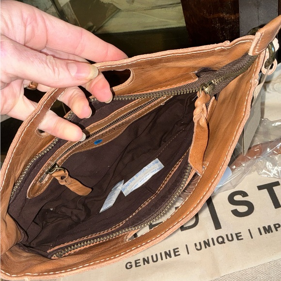 NWT Bed Stu Leather Keiki Crossbody Bag Handbag Nectar Lux Tan Rustic MSRP $235 - Picture 12 of 14